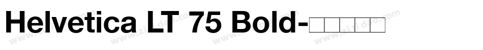 Helvetica LT 75 Bold字体转换